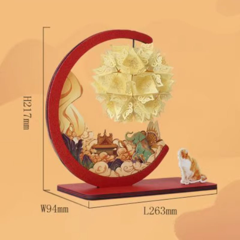 Peace & Prosperity Papercut Lamp - CUBWAVE MEDIA CORP