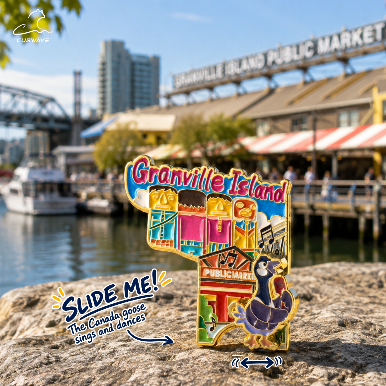 Vancouver Map Pin Magnet 2in1 Blind Bag - CUBWAVE MEDIA CORP