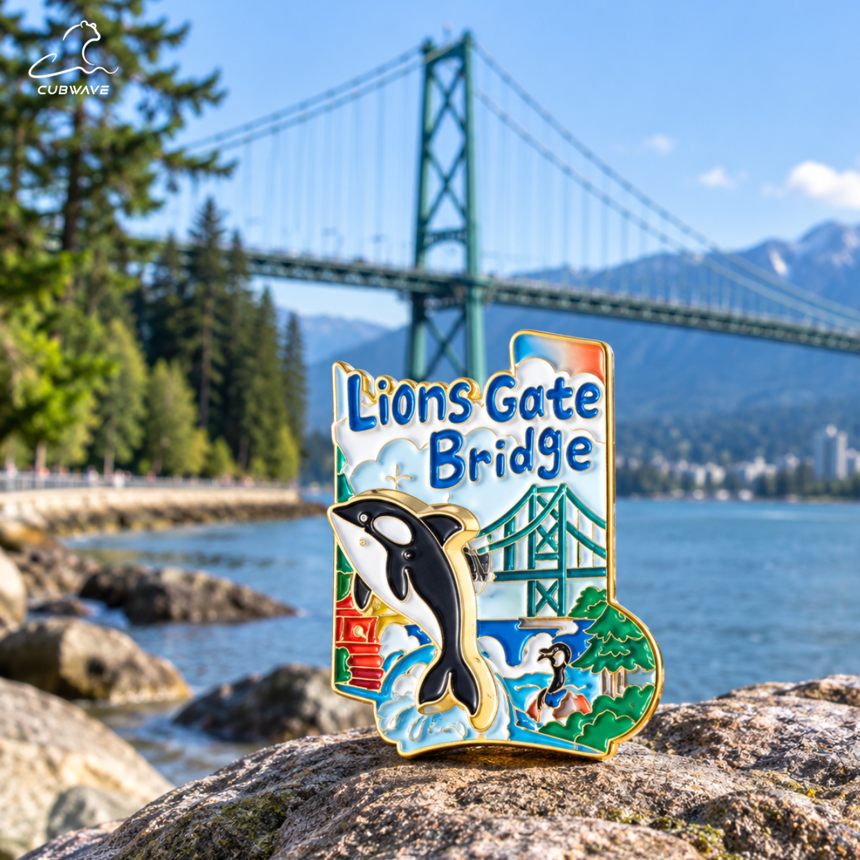 Vancouver Map Pin Magnet 2in1 Blind Bag - CUBWAVE MEDIA CORP