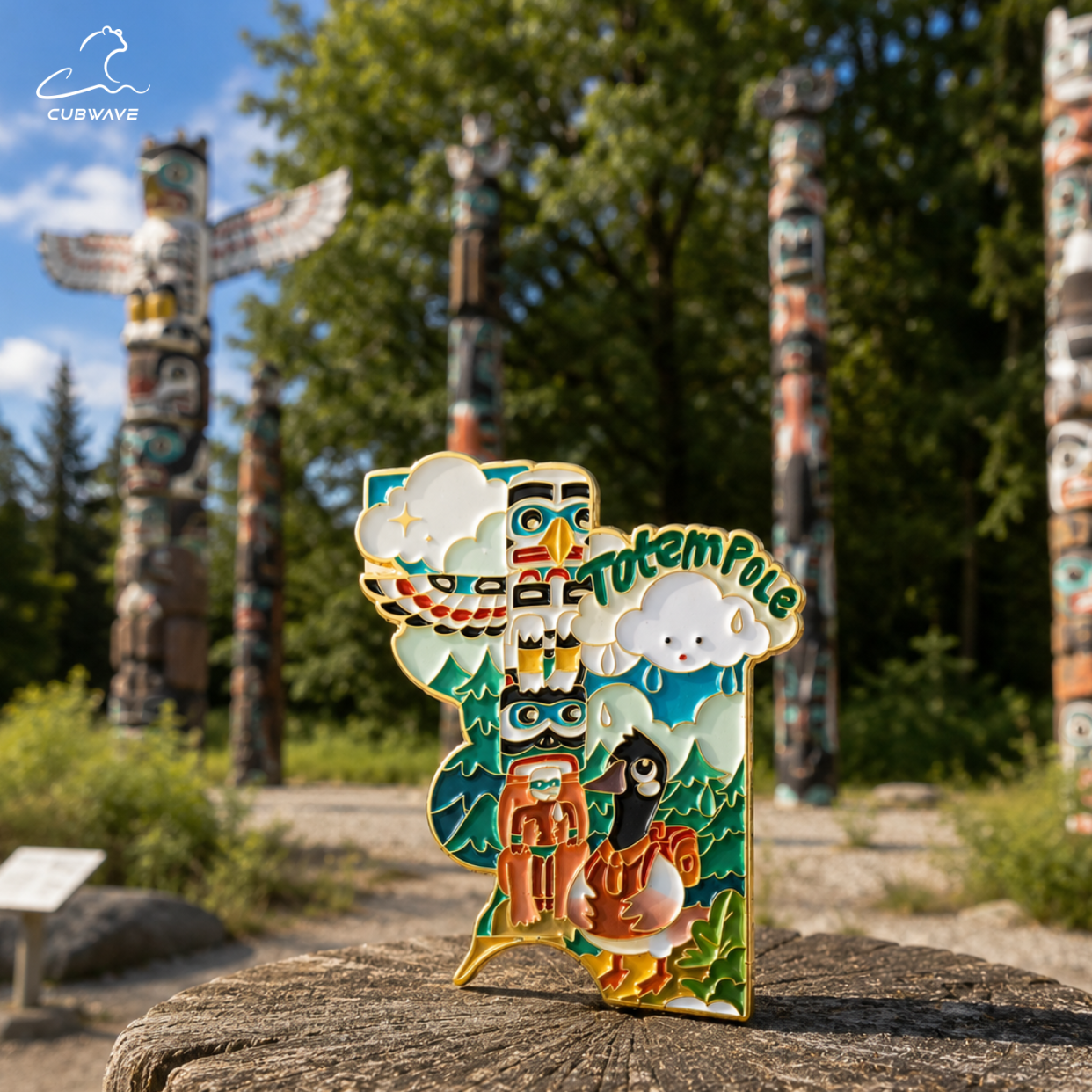 Vancouver Map Pin Magnet 2in1 Blind Bag - CUBWAVE MEDIA CORP