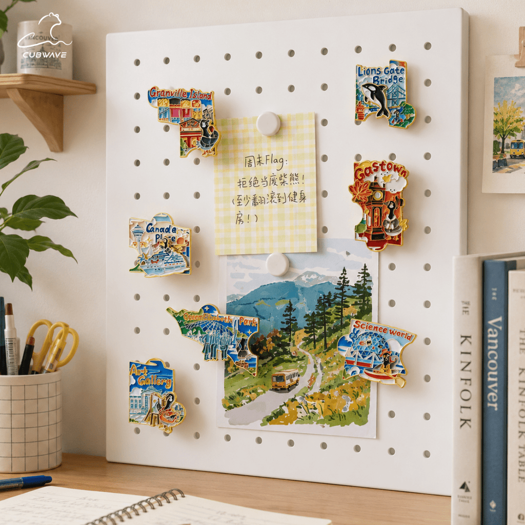 Vancouver Map Pin Magnet 2in1 Blind Bag - CUBWAVE MEDIA CORP