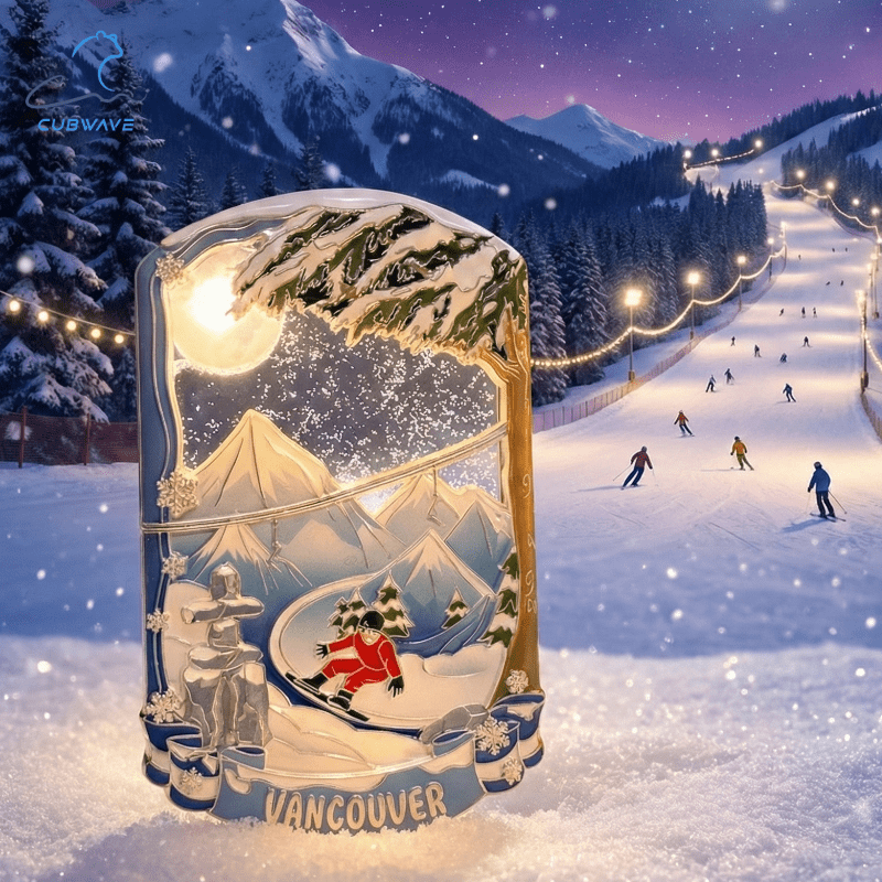 Vancouver Winter Moonlight Sandflow Fridge Magnet（ Pre - order ） - CUBWAVE MEDIA CORP