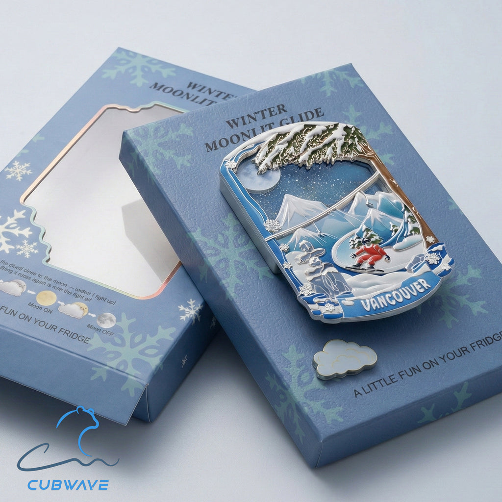 Vancouver Winter Moonlight Sandflow Fridge Magnet（ Pre - order ） - CUBWAVE MEDIA CORP