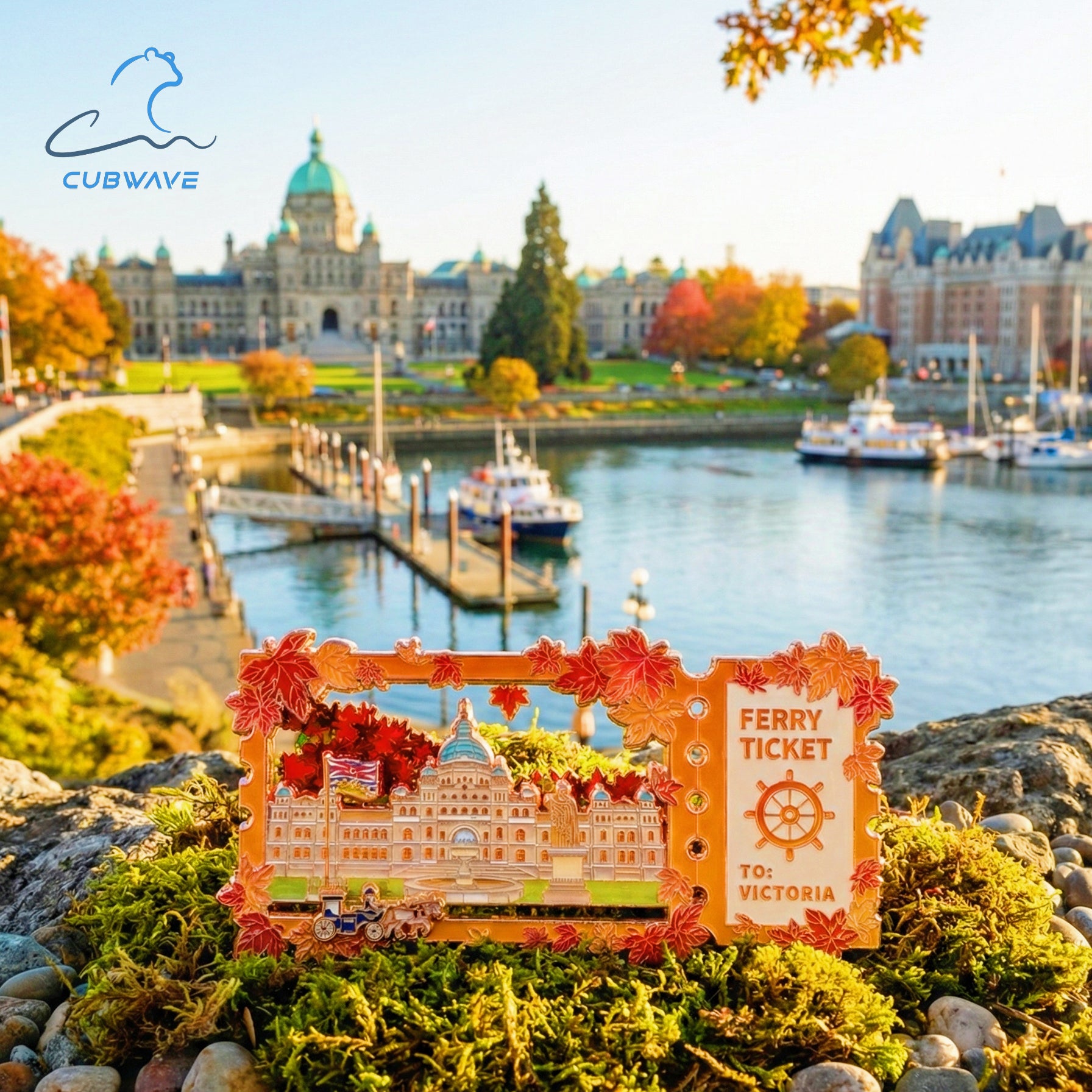 Maple - Flow Victoria Ferry Ticket Sliding Magnet (Pre - Order) - CUBWAVE MEDIA CORP