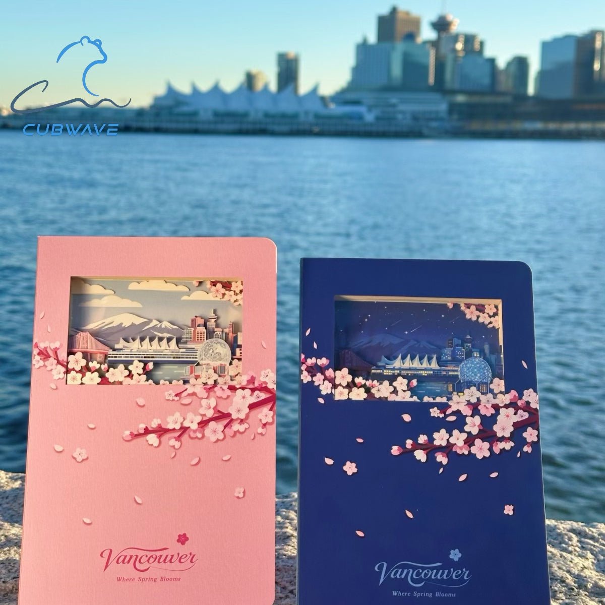 Vancouver Sakura Whisper · 3D Paper - Cut Notebook (Set) - CUBWAVE MEDIA CORP