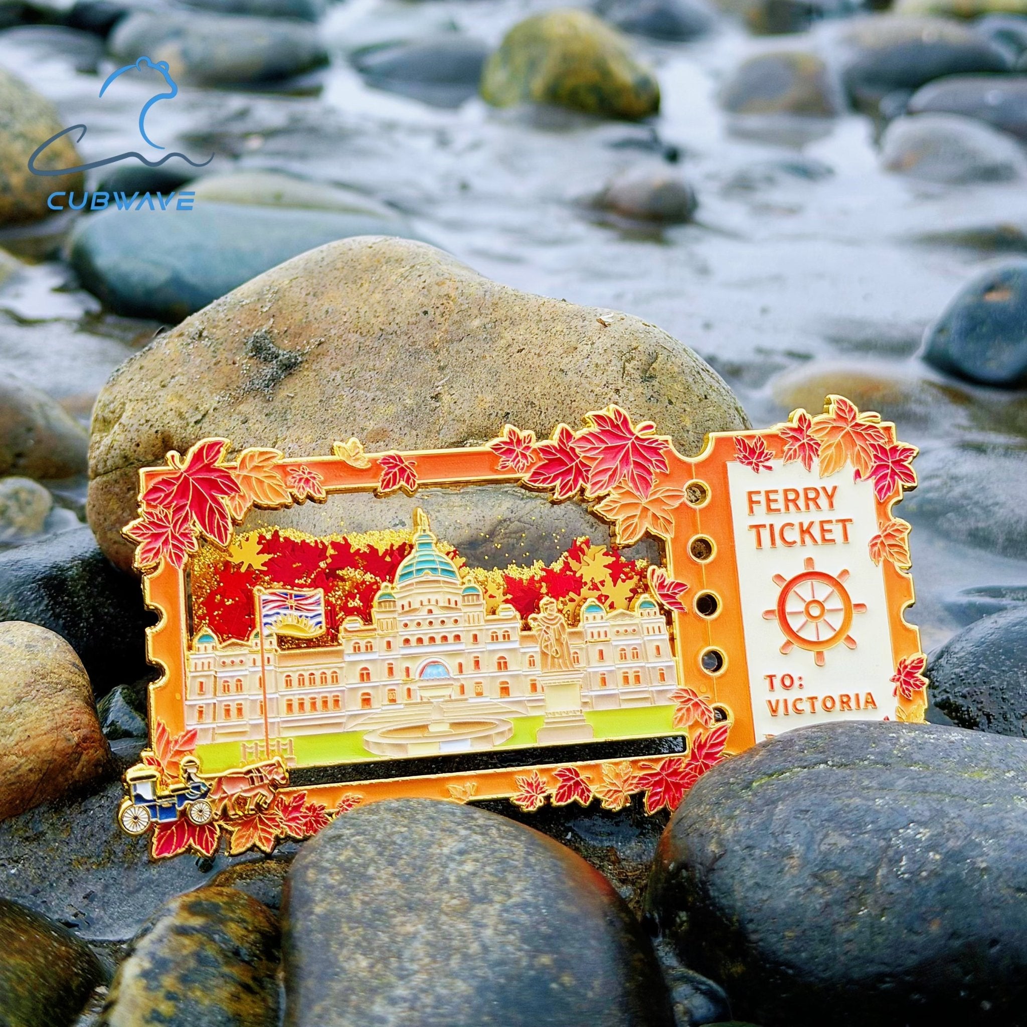 Maple - Flow Victoria Ferry Ticket Sliding Magnet (Pre - Order) - CUBWAVE MEDIA CORP