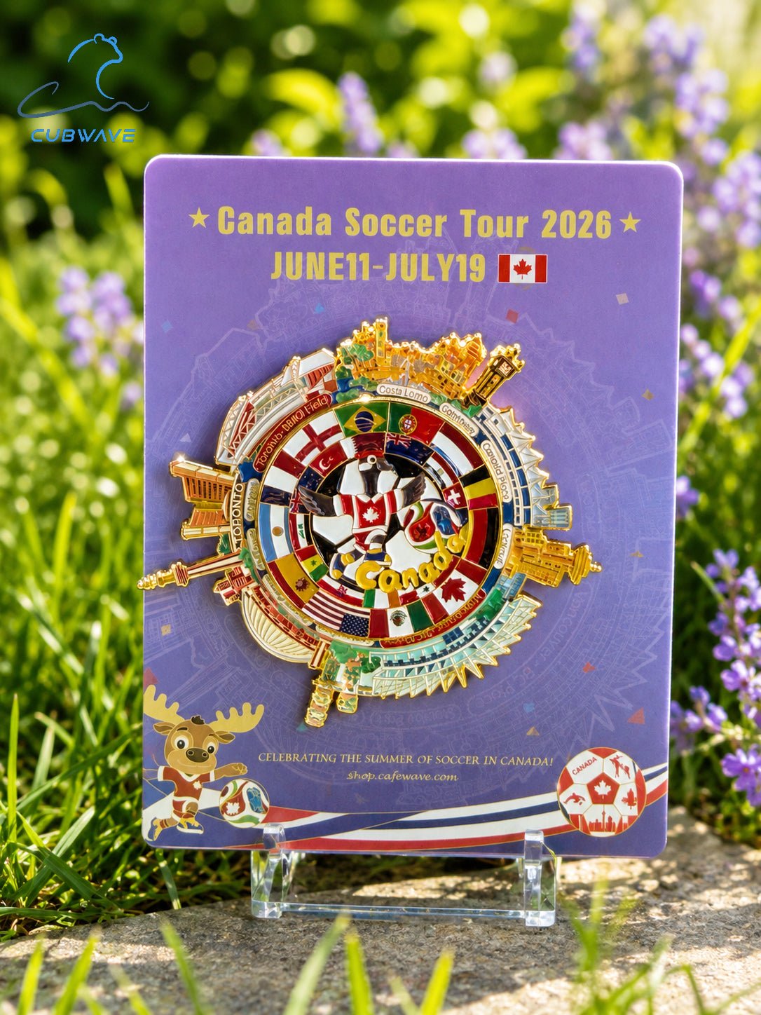 Canada Soccer Summer 360° Spinning Magnet - CUBWAVE MEDIA CORP