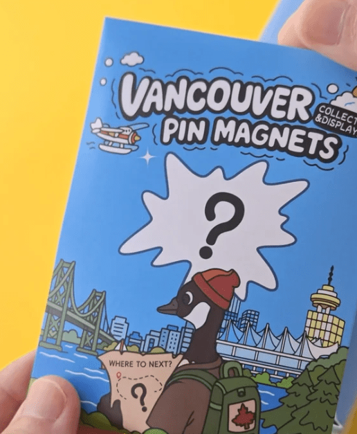 Vancouver Map Pin Magnet 2in1 Blind Bag - CUBWAVE MEDIA CORP