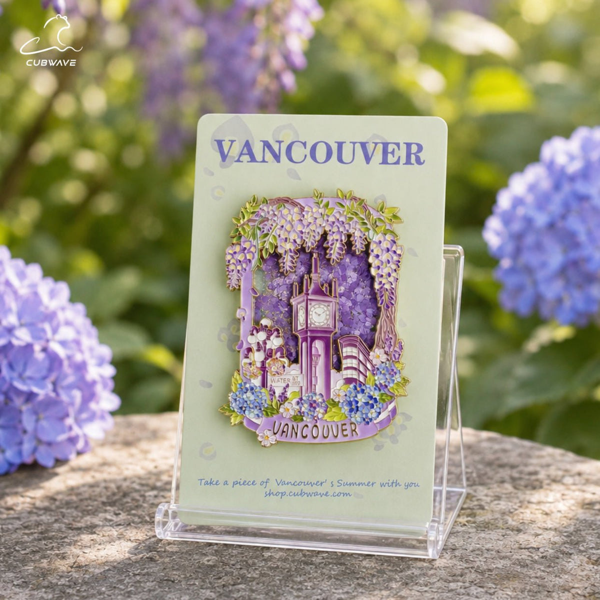 Wisteria-Flow Steam Clock Magnet - CUBWAVE MEDIA CORP