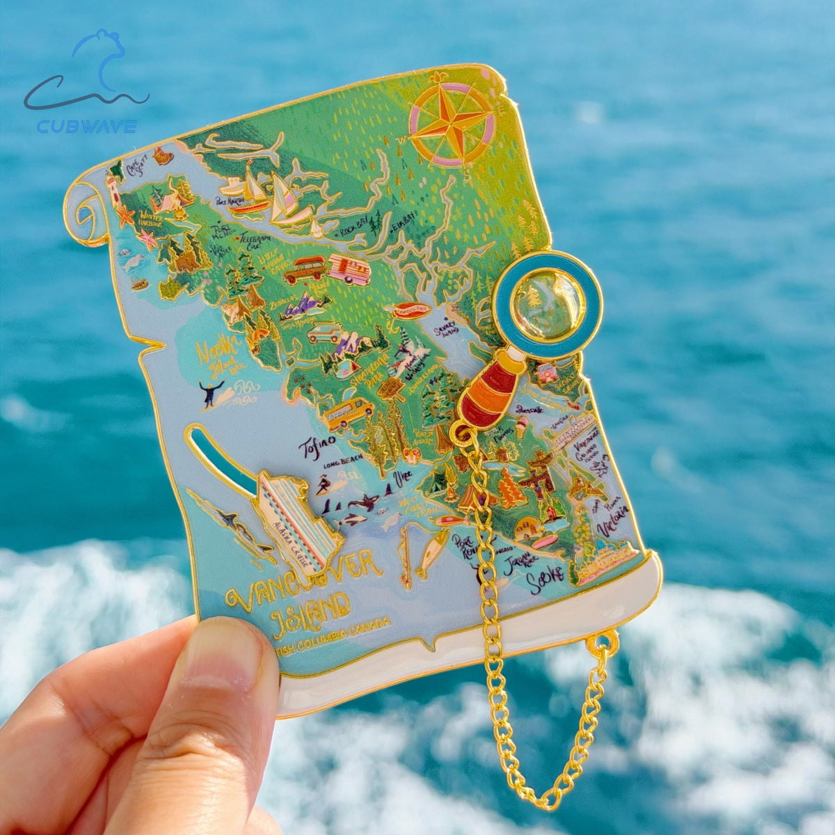 Vancouver Island Discovery Map Magnet - CUBWAVE