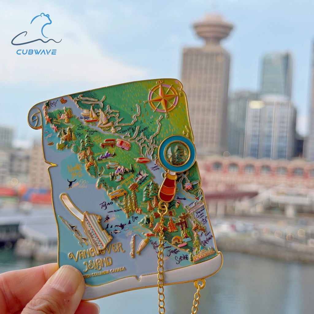 Vancouver Island Discovery Map Magnet - CUBWAVE