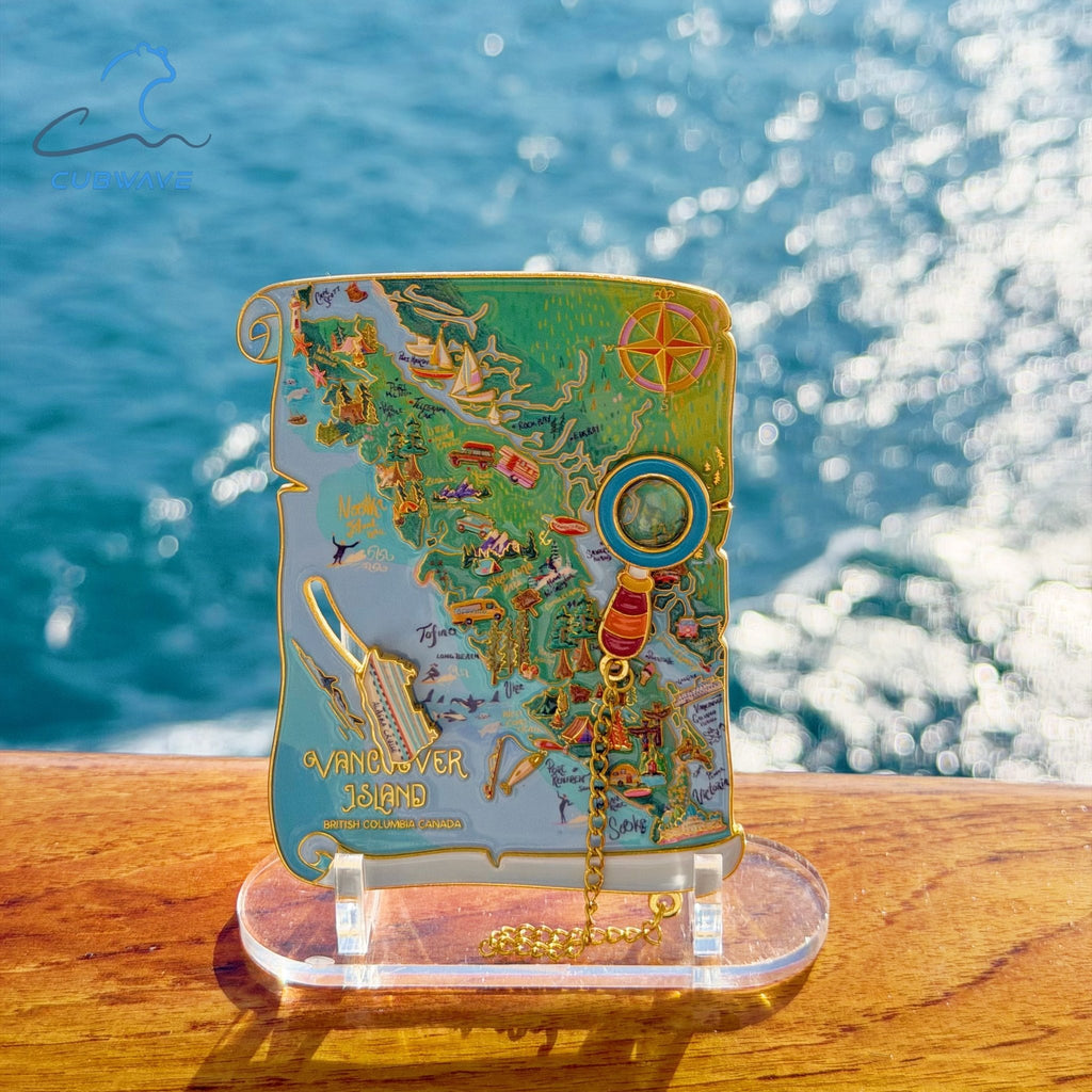 Vancouver Island Discovery Map Magnet - CUBWAVE