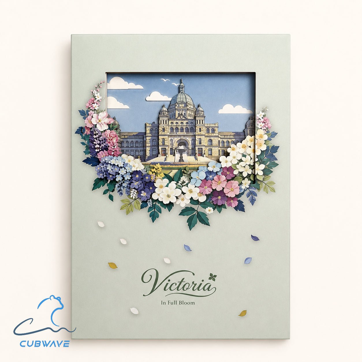 Victoria in Bloom 3D Paper-Cut Notebook - CUBWAVE