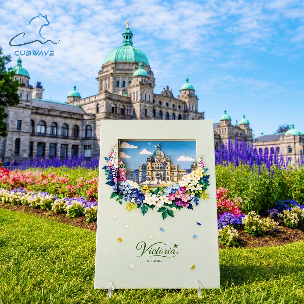 Victoria in Bloom 3D Paper-Cut Notebook丨Cubwave丨BC Souvenir - CUBWAVE