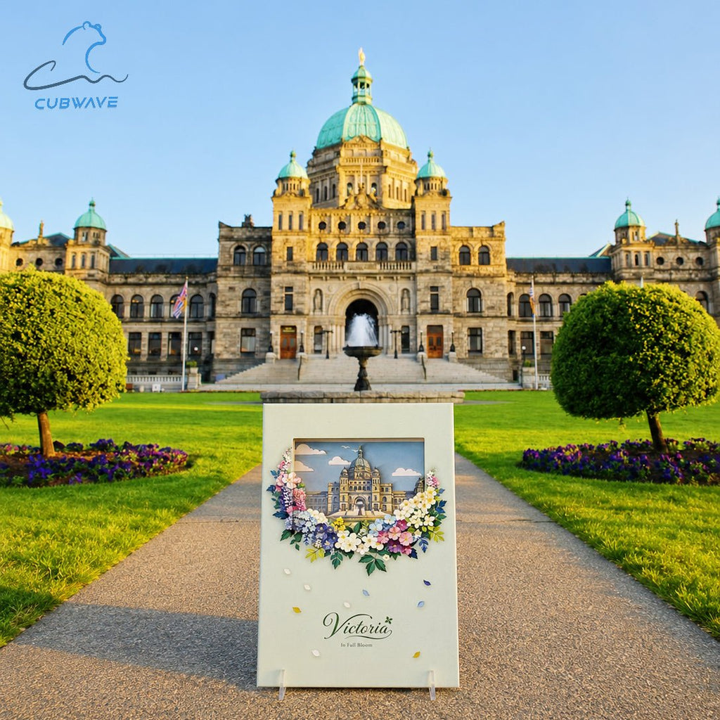 Victoria in Bloom 3D Paper-Cut Notebook丨Cubwave丨BC Souvenir - CUBWAVE